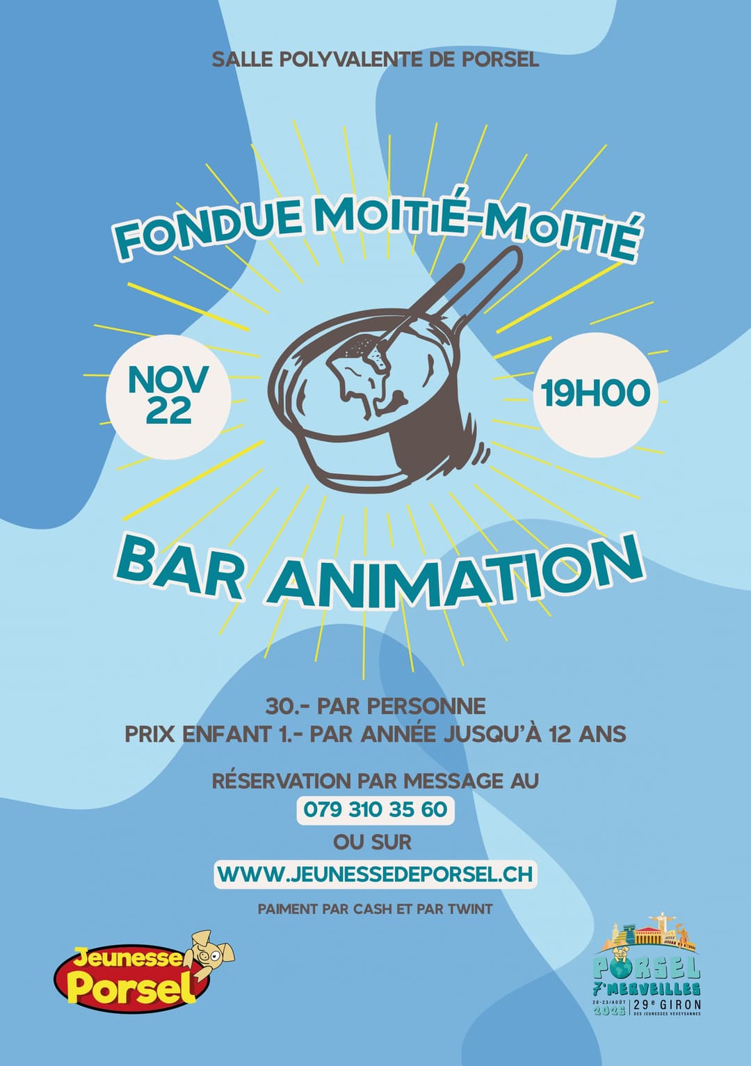 Soirée fondue Jeunesse de Porsel